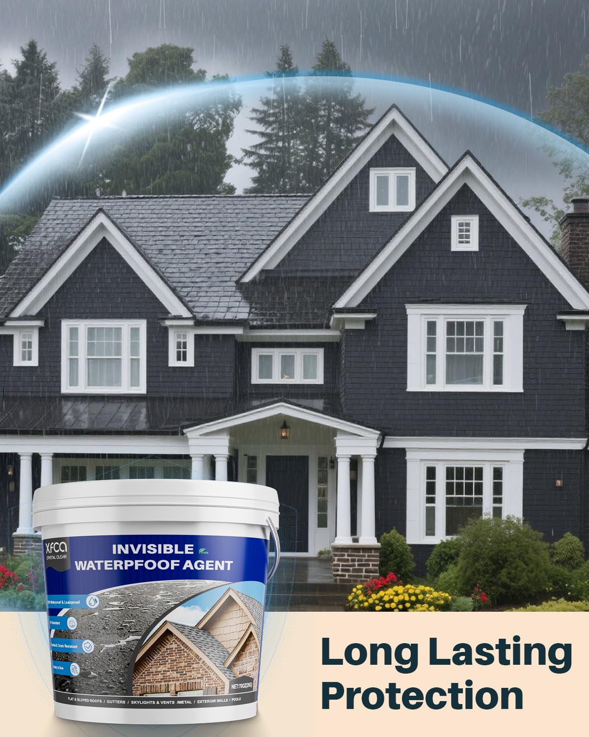 Transparent Waterproof Coating,70oz Clear Waterproof Sealant,Invisible Waterproof Agent for Roofs Walls,Garden,Bathroom,Kitchen Indoor & Outdoor Waterproof Adhesive