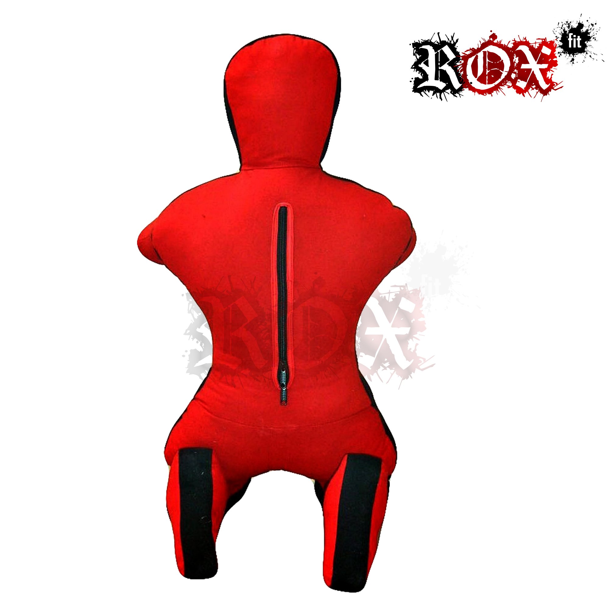 ROX Fit Grappling Dummy MMA Realistic Judo Punching Bag Grappling Dummy - Sitting Position - Hands Front Red Black (6 Foot (72