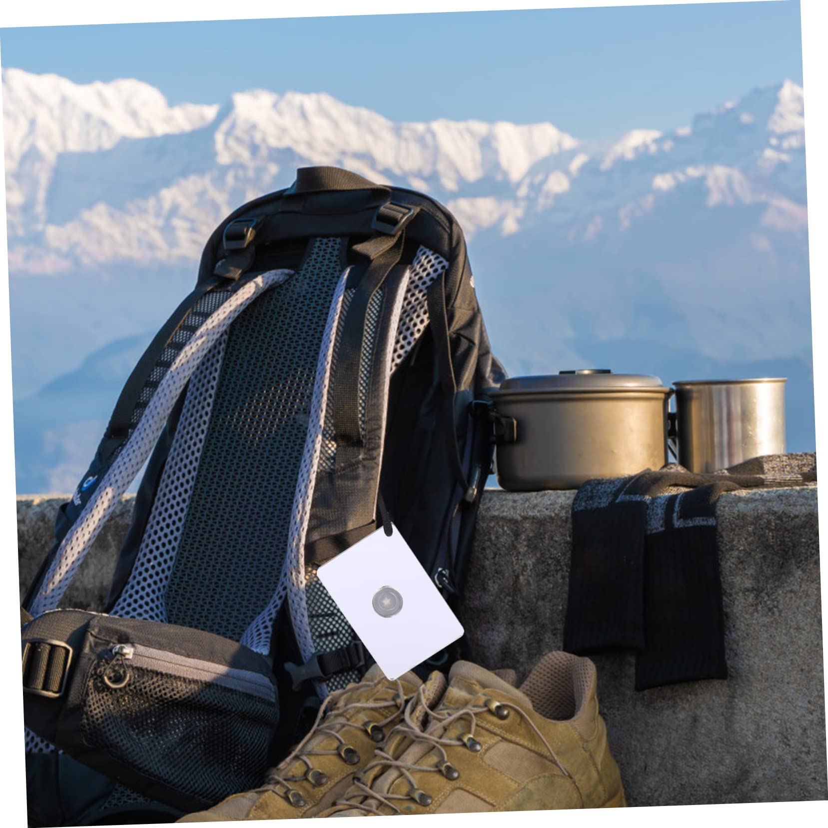 ifundom Überlebenssignalspiegel Nachtleuchtfunktion Robuster Outdoor Signalspiegel für Camping Bergsteigen Angeln und Notfälle