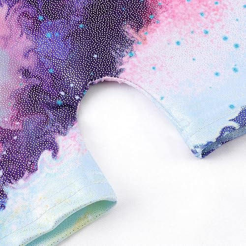 Miniatura 5 de Belovance Leotardos de gimnasia para niñas pequeñas, trajes de gimnasio, leotardo de danza, brillante, arcoíris, dinosaurio, leopardo, estrellas,