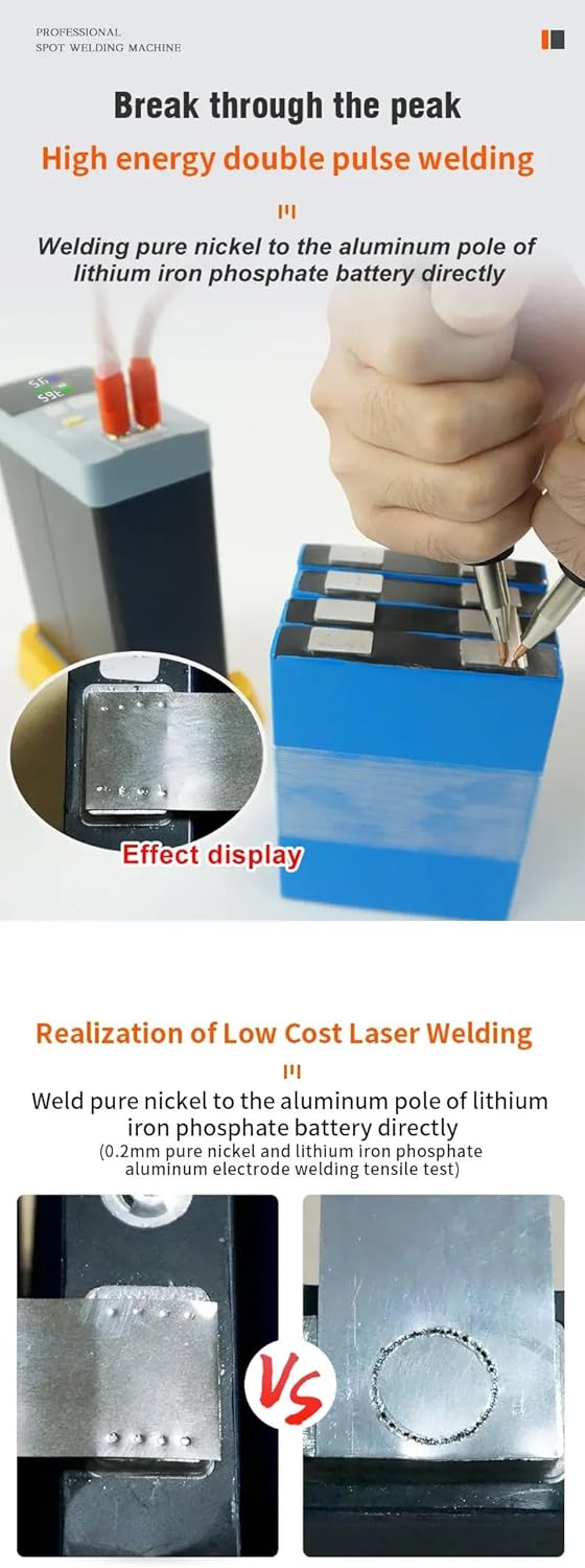 Comparison of high energy double pulse welding and low cost laser welding results