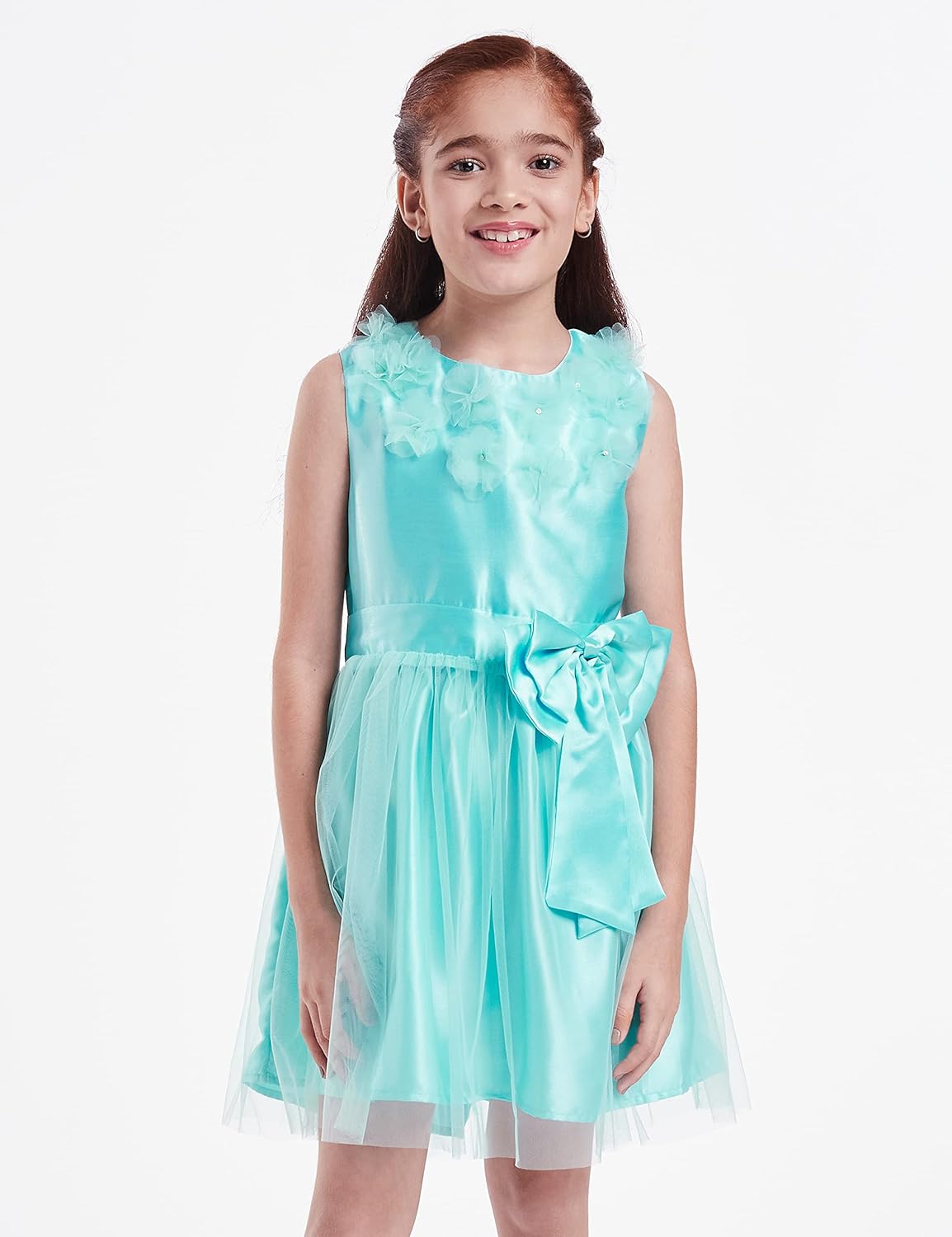 Amazon Brand - Jam & Honey Girls 100% Cotton Solid Regular Fit Sleeveless Dress Sky Blue offers donot miss 2 Amazon Brand - Jam & Honey Girls 100% Cotton Solid Regular Fit Sleeveless Dress Sky Blue offers donot miss