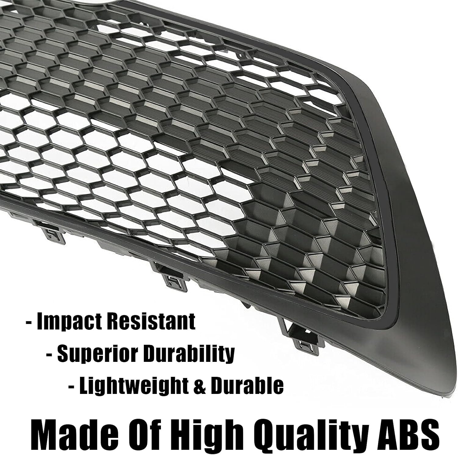 Front Lower Grille Black Honeycomb Shape Grill With Gloss Black Trim ABS Direct Bolt-on Replacement Compatible with Toyota Corolla 2020 2021 LE/XLE Sedan 5310202280, TO1036205