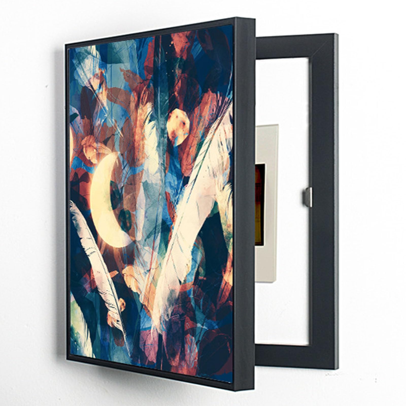 Electric Meter Box Decorative Painting, Electrical Panel Cover Decorative Wall Hanging Painting, Cover Hidden Electric Meter, For Home Living Room,012,40 * 50cm