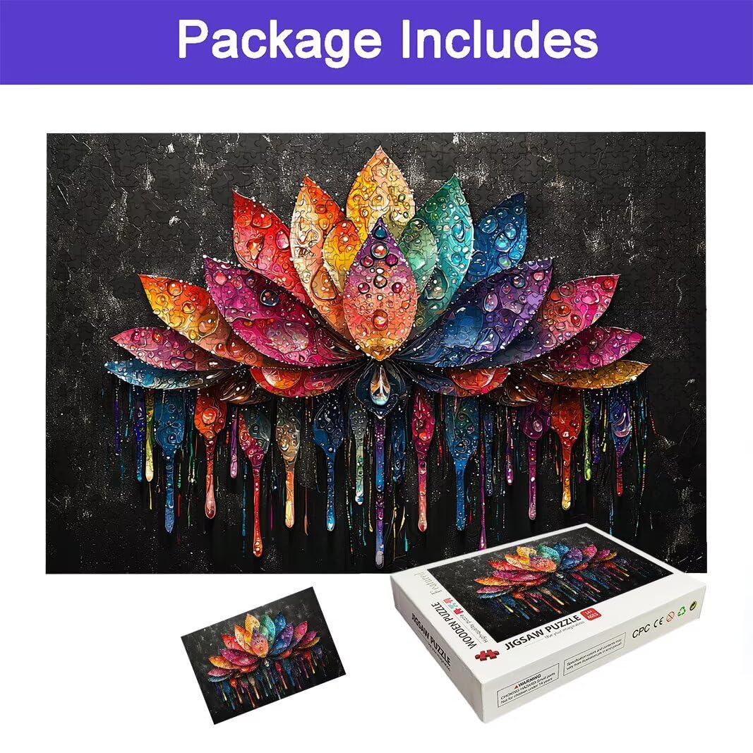 Puzzle 2000 Pezzi Arte per Adulti e Ragazzi, Puzzle Fiori in Legno per Adulti, Puzzles 2000 Pezzi Mandala Impegnativo per Tutta la Famiglia, Puzzles con Scatola per Decorazioni Casa, Regalo, -7049