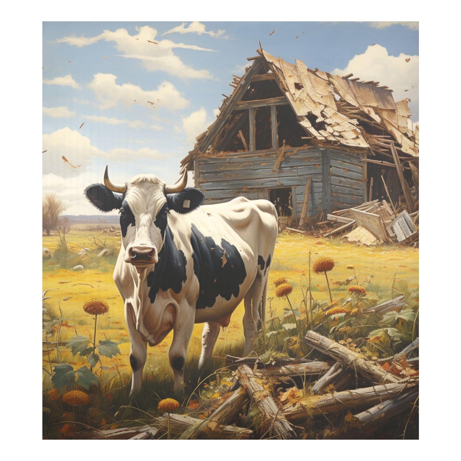 Aimant de réfrigérateur décoratif ALAZA grand magnet lave-vaisselle vache