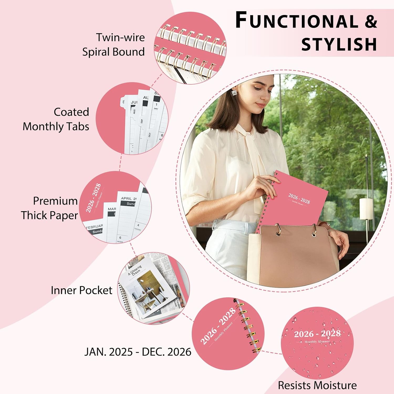 Monthly Planner 2026-2028,2 Year Monthly Calendar Planner,JUL 2026-JUN 2028 image 5