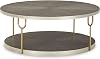 Signature Design by Ashley Ranoka Contemporary Round 42 Coffee Table, Metallic & Goldtone Finish
