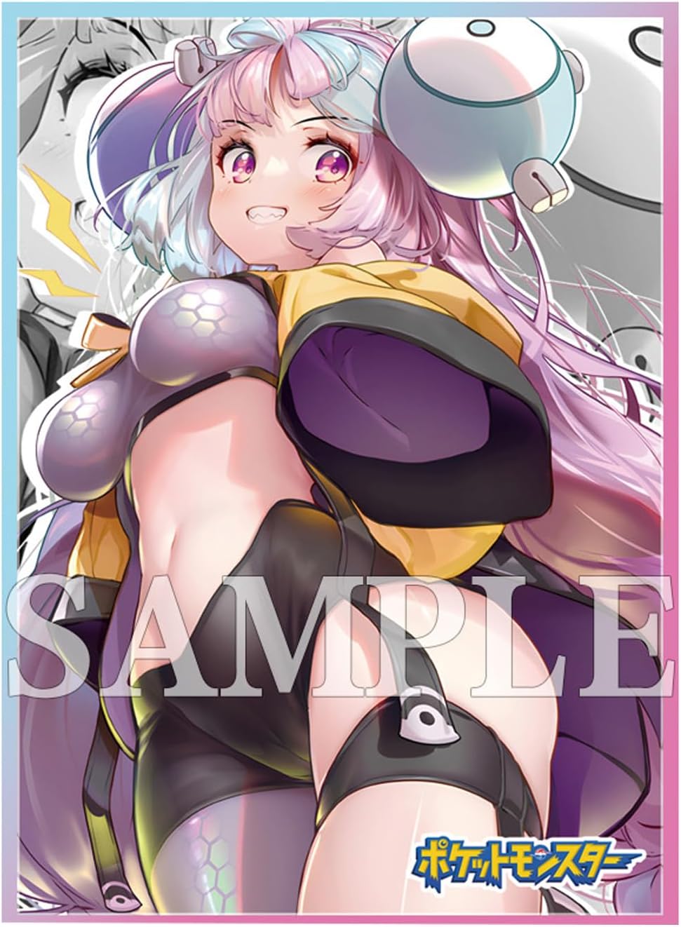 60 PCS Holographic Flashing Anime Card Sleeves for MTG, 67×92mm Top Loading Board Game Inner Trading Card Sleeves Card Protector Compatible with TCG/PTCG(Iono)