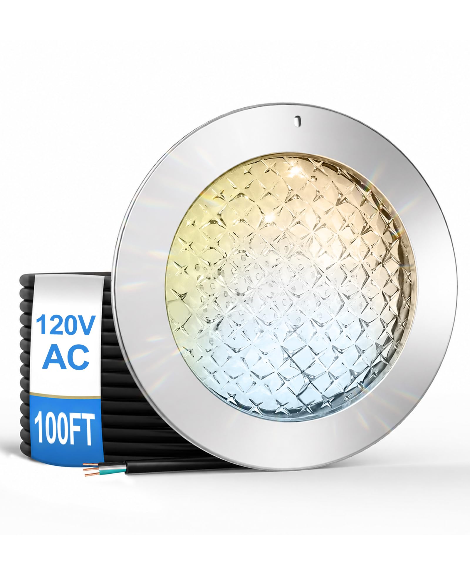 Photo 1 of waveejovi 10 Inch LED Pool Light 100ft Cord