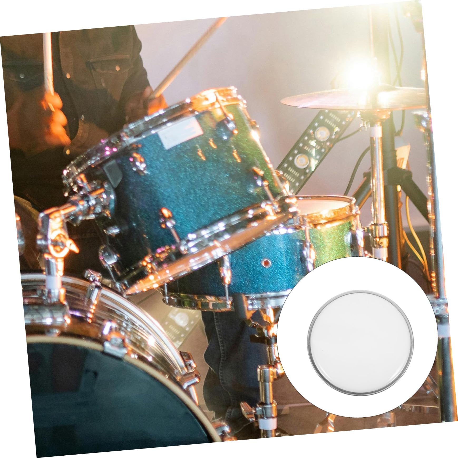 NULYLU Drums Surface for Replace Replacement Drum Skin Drum Pads Practice Drum Supplies Percussion Drum Skin Drum Skin for Jazz Drum Percussion Part Replacements Drum Skin for Repairing