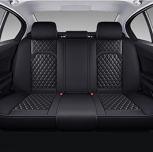 Miniatura 5 de 04 Leather Car Seat Covers Full Set Faux Leatherette Automotive Vehicle Cushion Cover Universal Fit Most Cars Sedans SUVs and Trucks (Black, Full