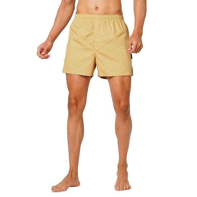 MARKRICH Men's Pure Classic Shorts (Pack of 1 & 2) |100% Cotton Stretchy Printed | Regular Fit Elastic Waist Band | Boxers with Ultrasoft and Durable Inner Waistband