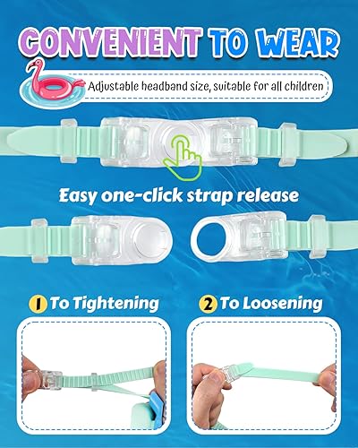 Miniatura 7 de Rantizon - Paquete de 2 gafas de natación de visión amplia, antiempañamiento y antirrayos ultravioleta, sin fugas, para hombres, mujeres y niños