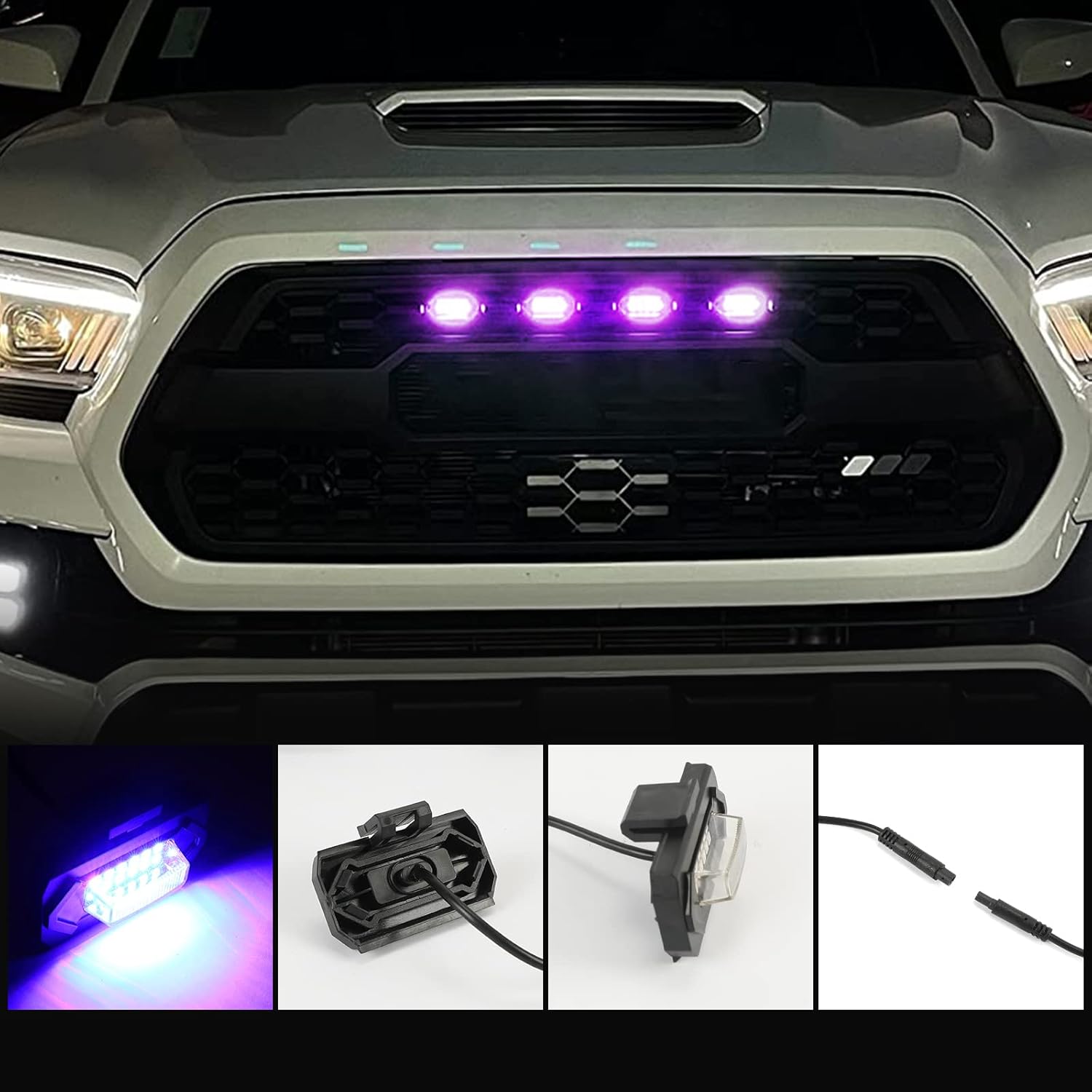 ROCCS Fit for Toyota Tacoma Grill Lights 2020 2021 2022 2023 Off Road & Sport OEM RGB Tacoma Raptor Grill Light with Instruction, APP/Remote Control 20 Custom Colors