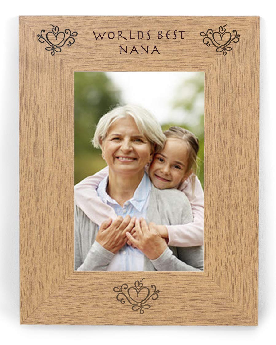 Chris Bag Of Goodies Light Brown Worlds Best Nana 6X4 Photo Picture Frame Keepsake Gift For Birthday Present Christmas From Grandson Grandchildren Granddaughter
