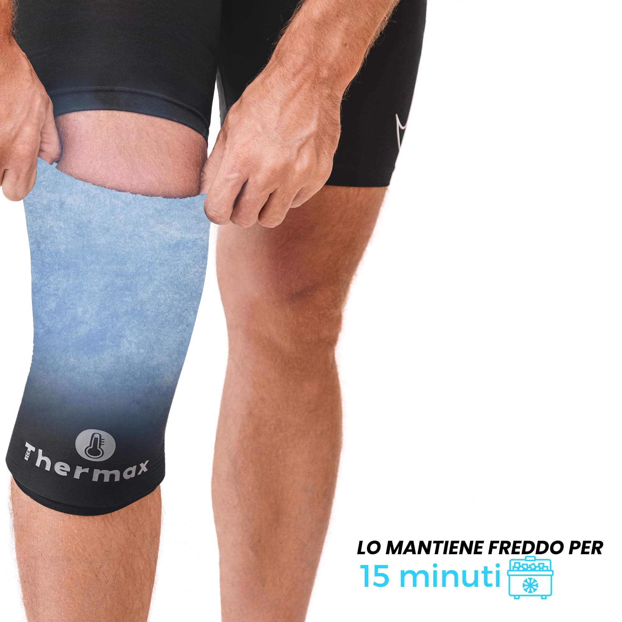 IceThermax Sleeves con Gel Caldo Freddo Riutilizzabile - Tutore Ginocchio, Braccio e Caviglia - Knee Brace e Supporto Articolare con Ghiaccio Gel, Ortopedica Ice Pack