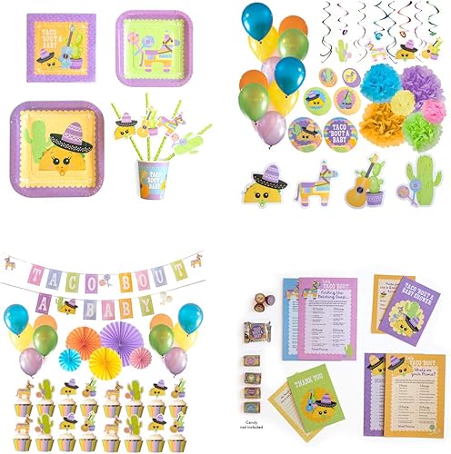 Hopeful Paper and Party Co Taco Bout A Baby Shower Decoraciones - Paquete de fiesta, los cuatro paquetes
