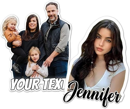 Calcomanía de foto personalizada, calcomanías personalizadas con imagen personalizada para tu propia foto, calcomanía de vinilo impermeable