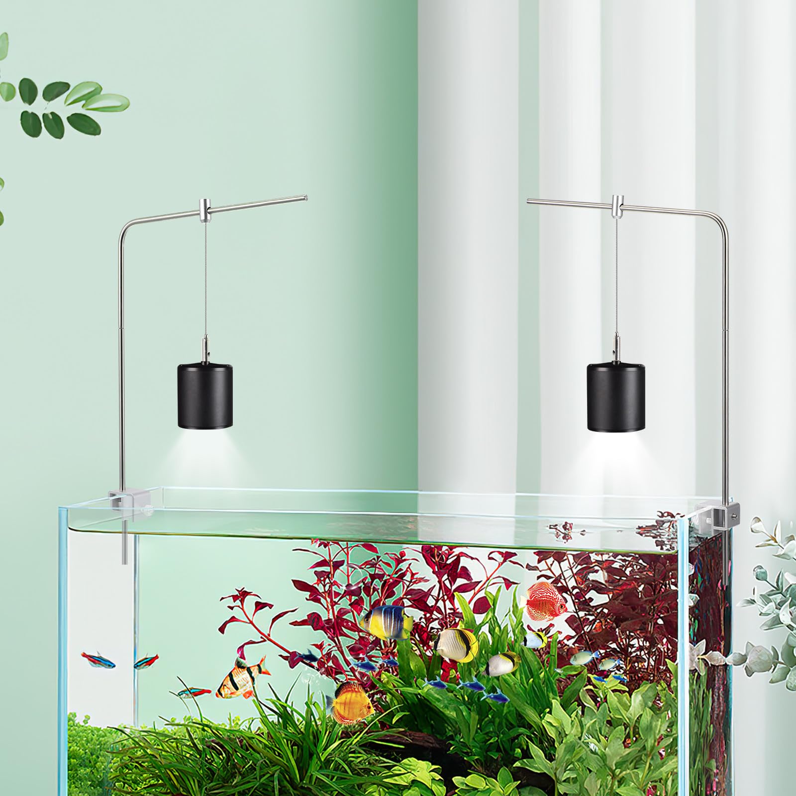 Soporte de para de Aleación Acuario de de Luces Ajustable y Resistente 1.7 Cm, para para Acuarios Adecuado