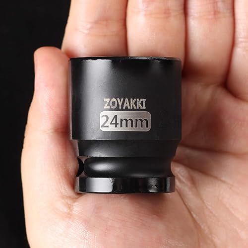 Miniatura 185 de Enchufe de impacto de 6 PT de 1/2" x 0.827 in de profundidad, CR-MO, 1/2 pulgada de accionamiento de 6 puntos para una fácil extracción