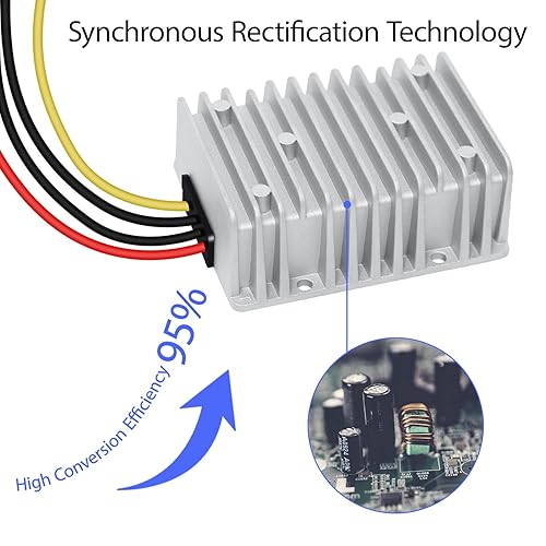 Vista 29 de LeMotech Convertidor DC 48v a 12v 20A 240W reductor de voltaje reductor de voltaje IP68 transformador impermeable para carrito de golf, camión