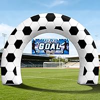 Vista 10 de Arco inflable de auto de carreras de 8 pies en blanco y negro con pancarta de feliz cumpleaños, decoración de fiesta de carreras con 3 luces LED