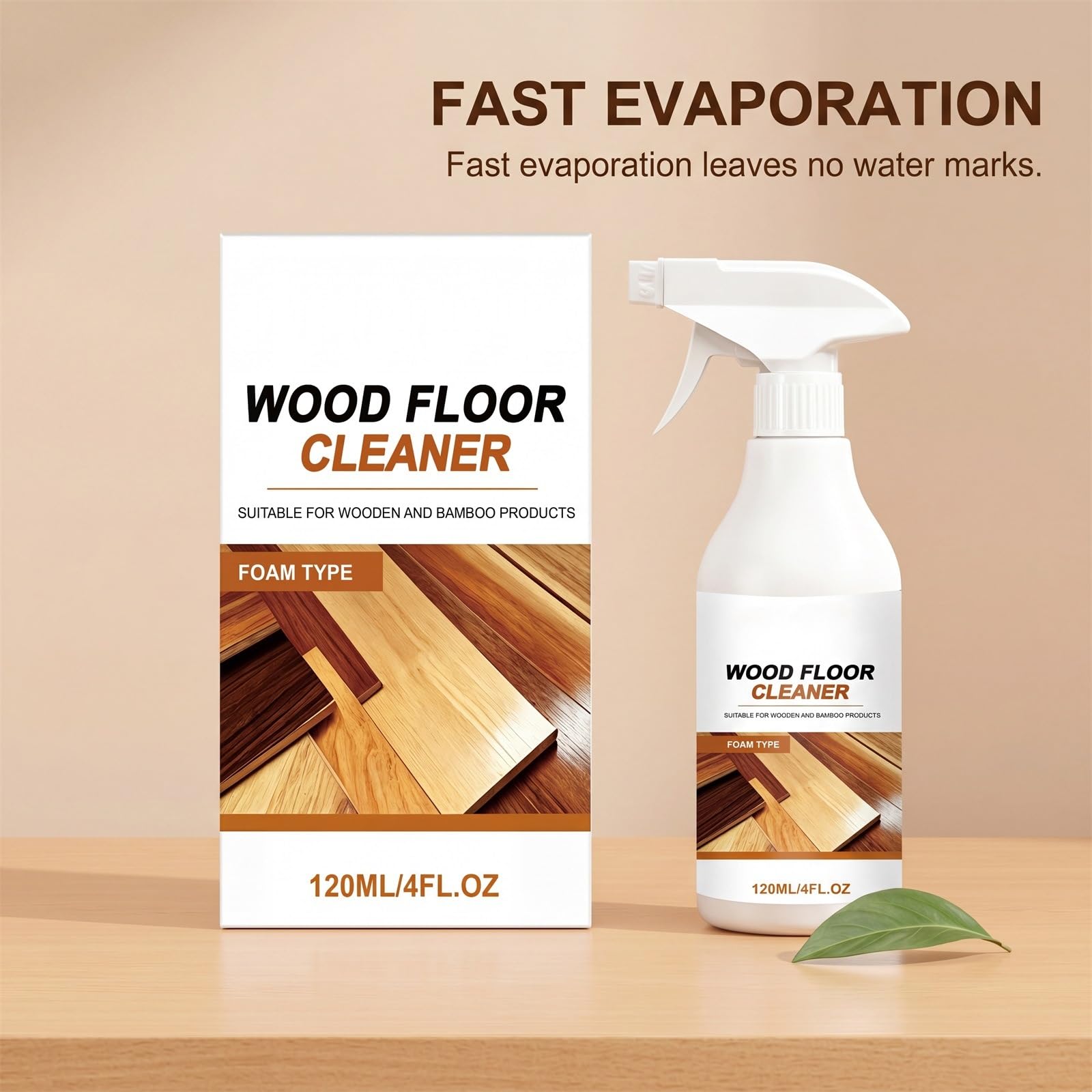 Limpiador de suelos, limpiador de suelos de madera dura, spray de limpieza de suelos para suelos de madera dura y laminados, sin enjuague, sin residuos, fórmula de secado rápido para el hogar (5