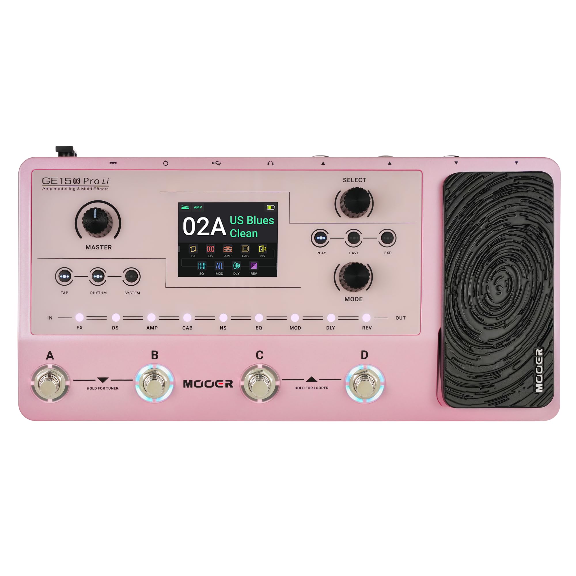 ギター Mooer/GE150 Amazon.com: MOOER GE150 Pro Li Pink Battery Powered Guitar Multi