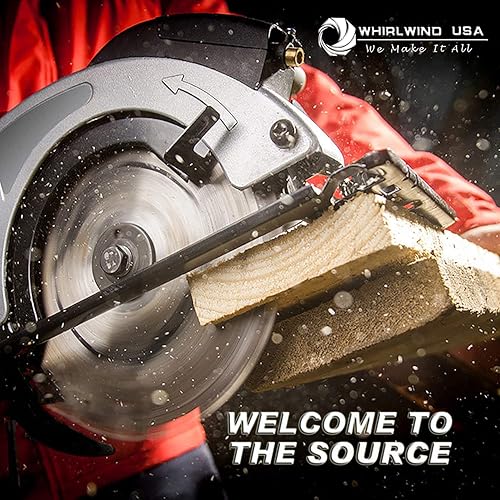 Miniatura 6 de Whirlwind USA MGSB - Hoja de sierra circular de 7 14 pulgadas y 24 dientes para madera, hoja de sierra de inglete inalámbrico de carburo  mesa, eje