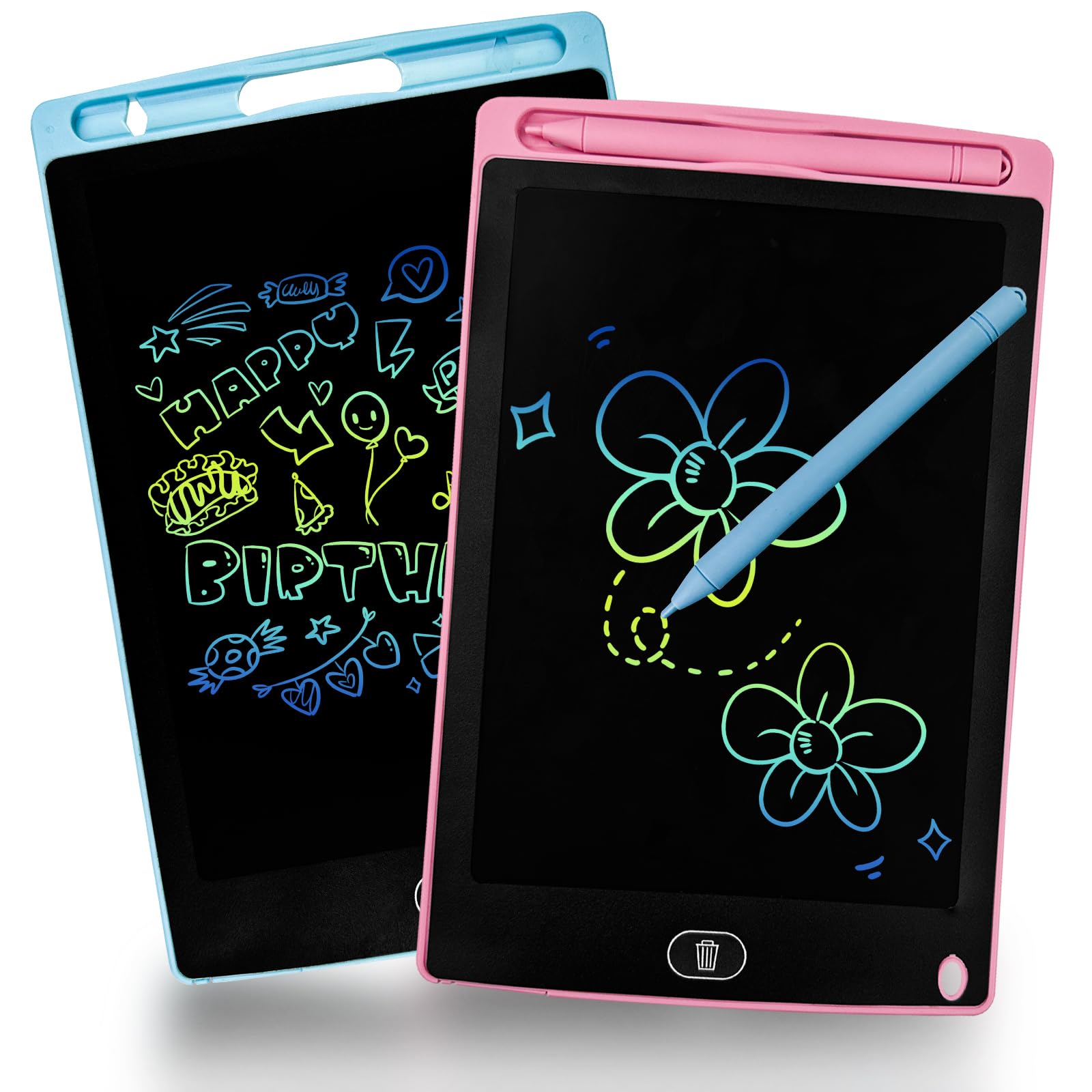 2 Packs 8,5 Pizarra Electrónica, Pulgadas Tableta de Escritura LCD Color con Botón de Bloqueo, Tablet Escritura Pantalla Colorido Infantil Borrable y Reutilizable para Hogar Escuela Oficina