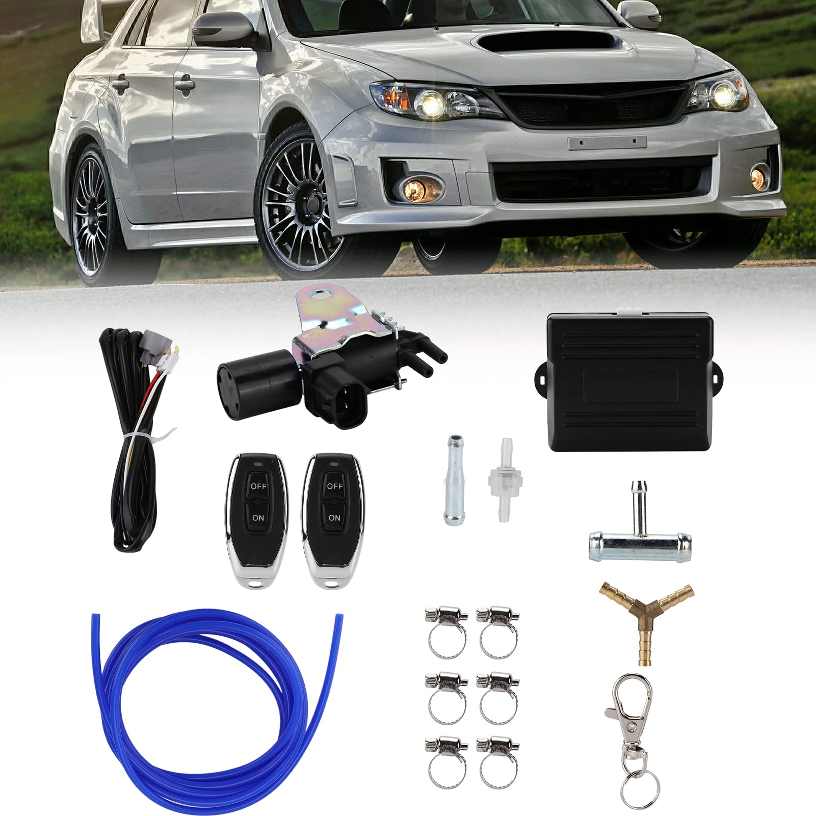 Kit de Controlador de Válvula de Corte de Escape Inalámbrico Universal Control Remoto de Vacío para Automóvil