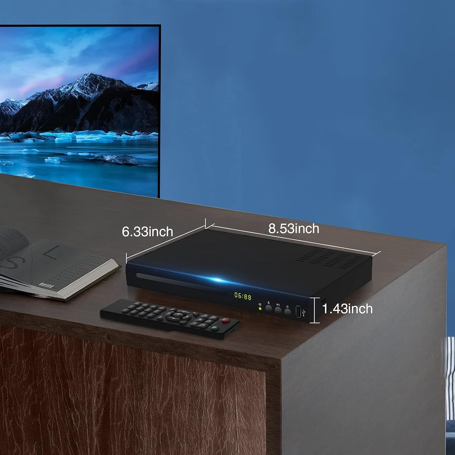 Blu Ray DVD Player, 1080P Home Theater Disc System, Play All DVDs