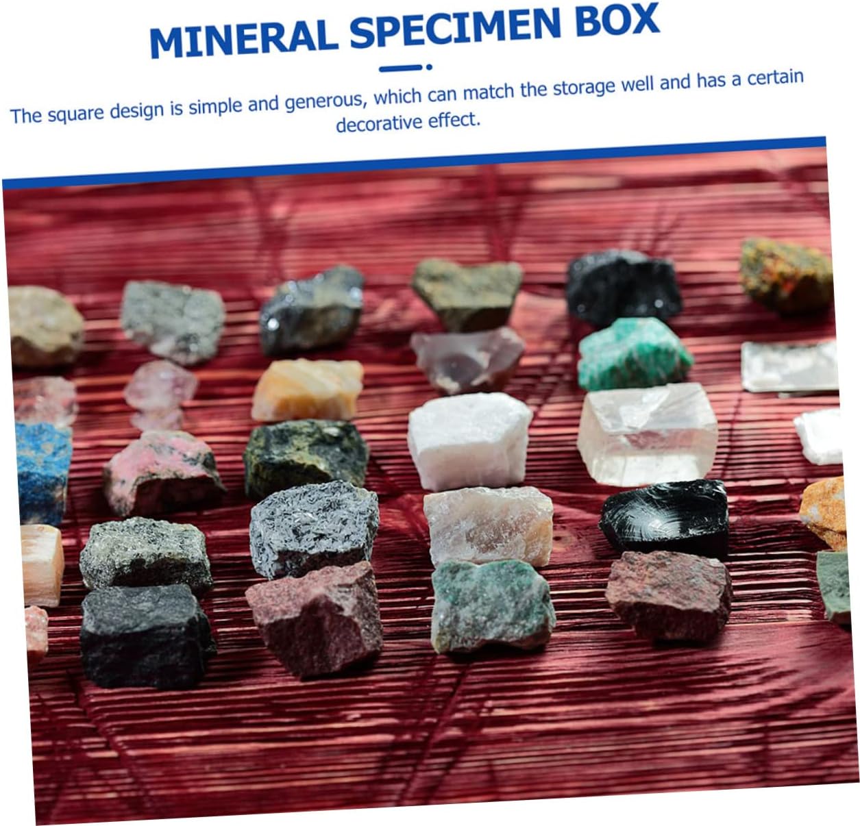 8pcs Square Specimen Display Boxes Storage Container Mineral Display Case