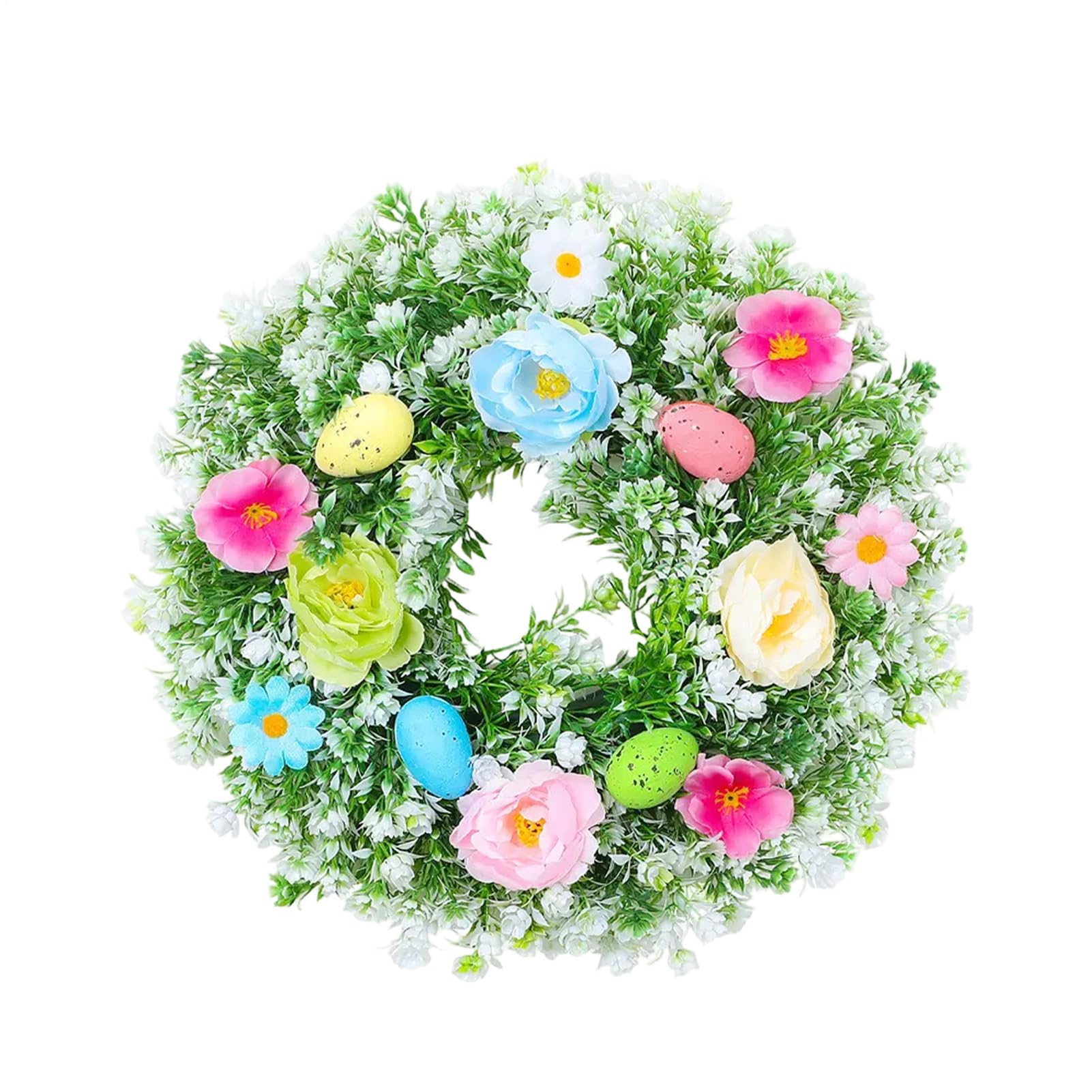 Guirnalda con huevos coloridos de 35 cm para decoración rústica de pared y fiestas