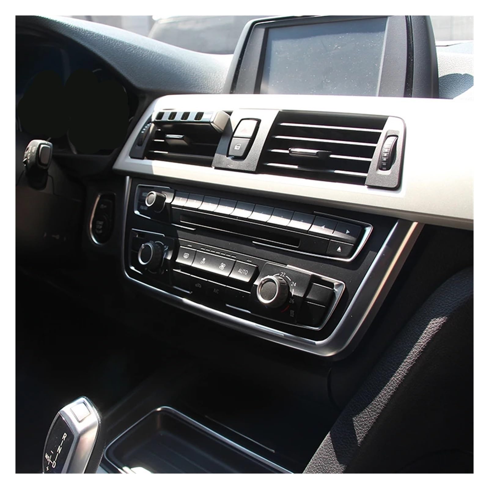 Matt Chrom Konsole Abdeckung Trim Kompatibel for BMW 3 4 Serie F30 F32 F34 320 420 2013-2018