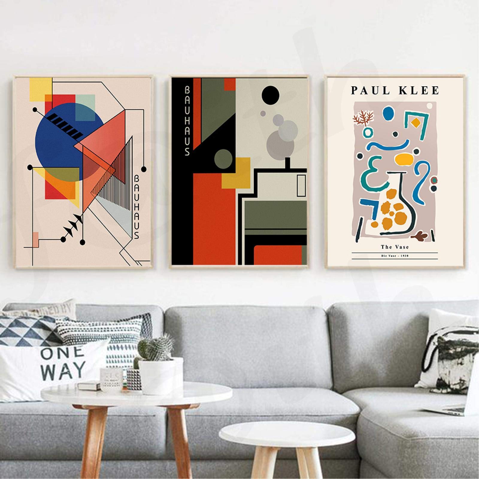 キャンバス油絵専用開花パウルクレー風飽きのこない抽象画大きめキャンバス