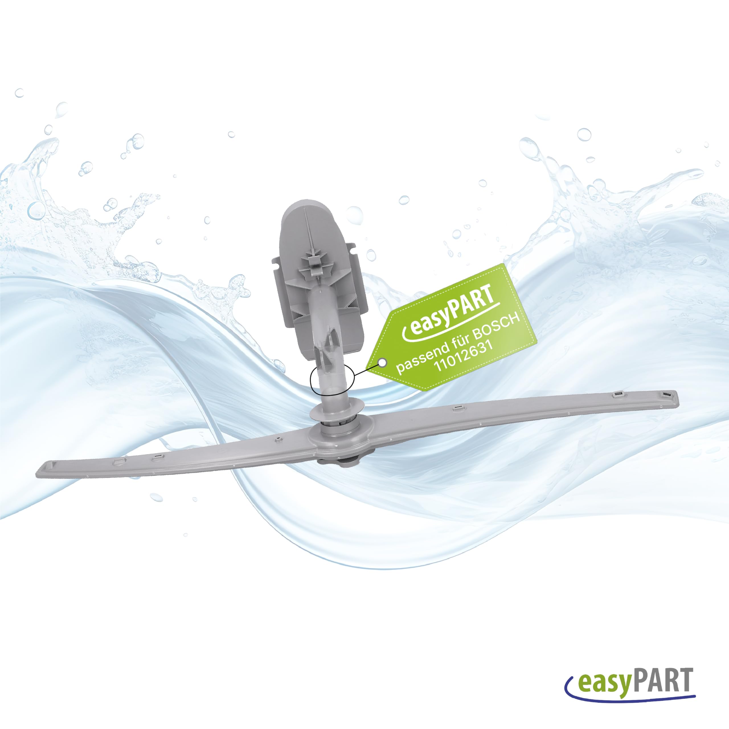 easyPART Kompatibel/Ersatz für BOSCH 11012631 Sprüharm oben aus Kunststoff mit Sprüharmrohr Spülmaschine Geschirrspüler Geschirrspülerarm Siemens Balay Constructa Koenic Neff