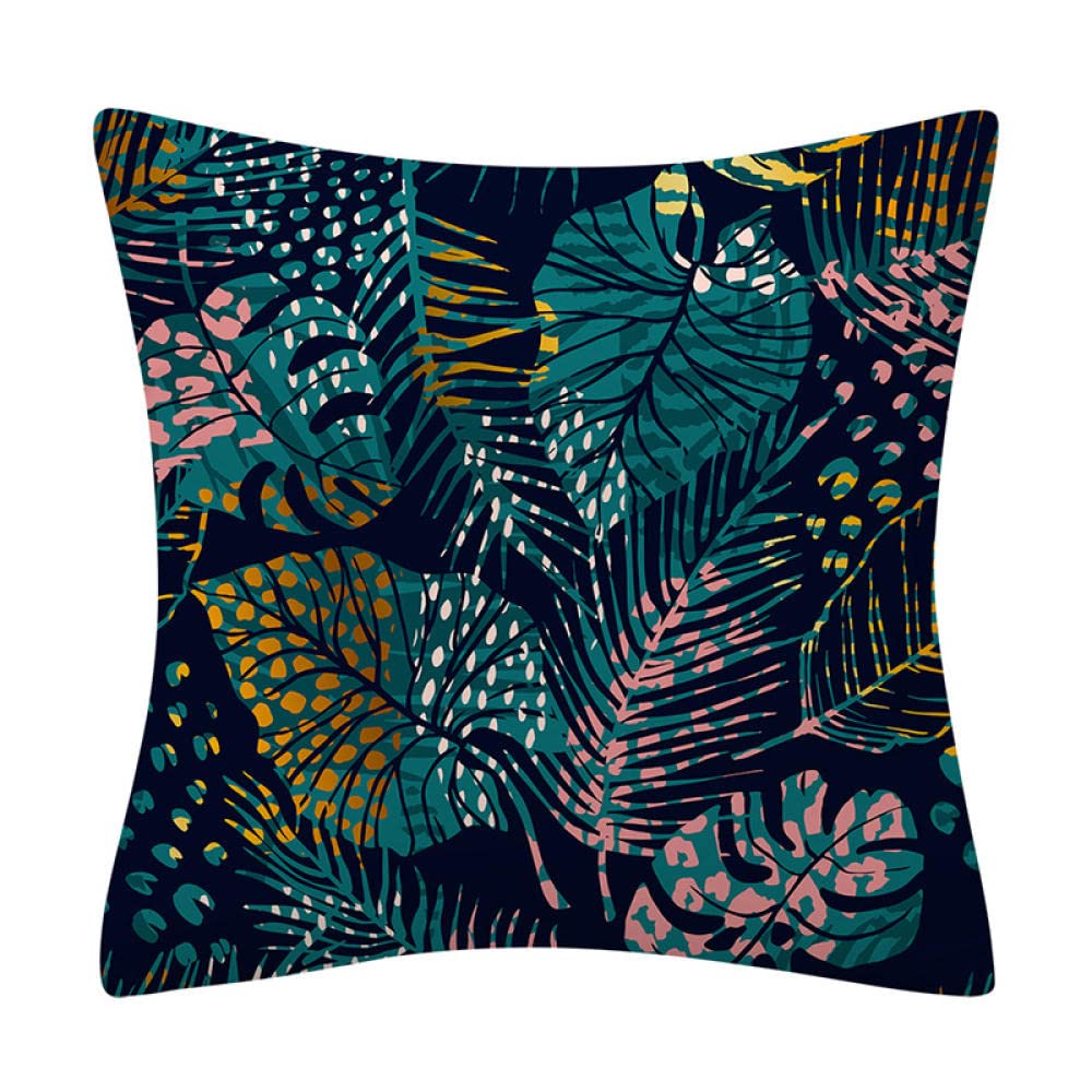 4 Piezas Funda de Almohada 60x60cm Patrón De Animales De La Selva Fundas de Cojín Terciopelo Sencillo y Decorativo para Sofá Camas Dormitorio Coche Lino Cojines Throw Pillow Covers （24x24in）