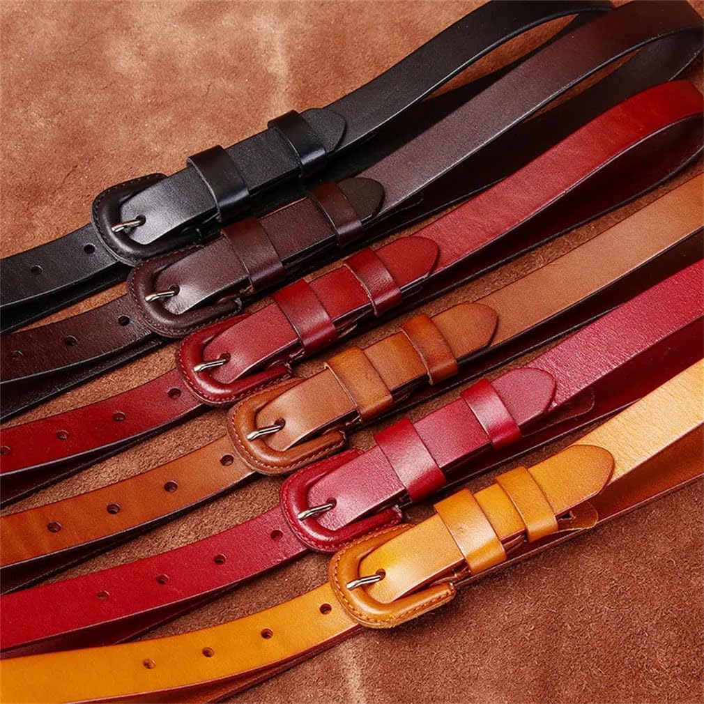 Women's Vintage Cowhide Pin Buckle Belt Simple All-Match Belt