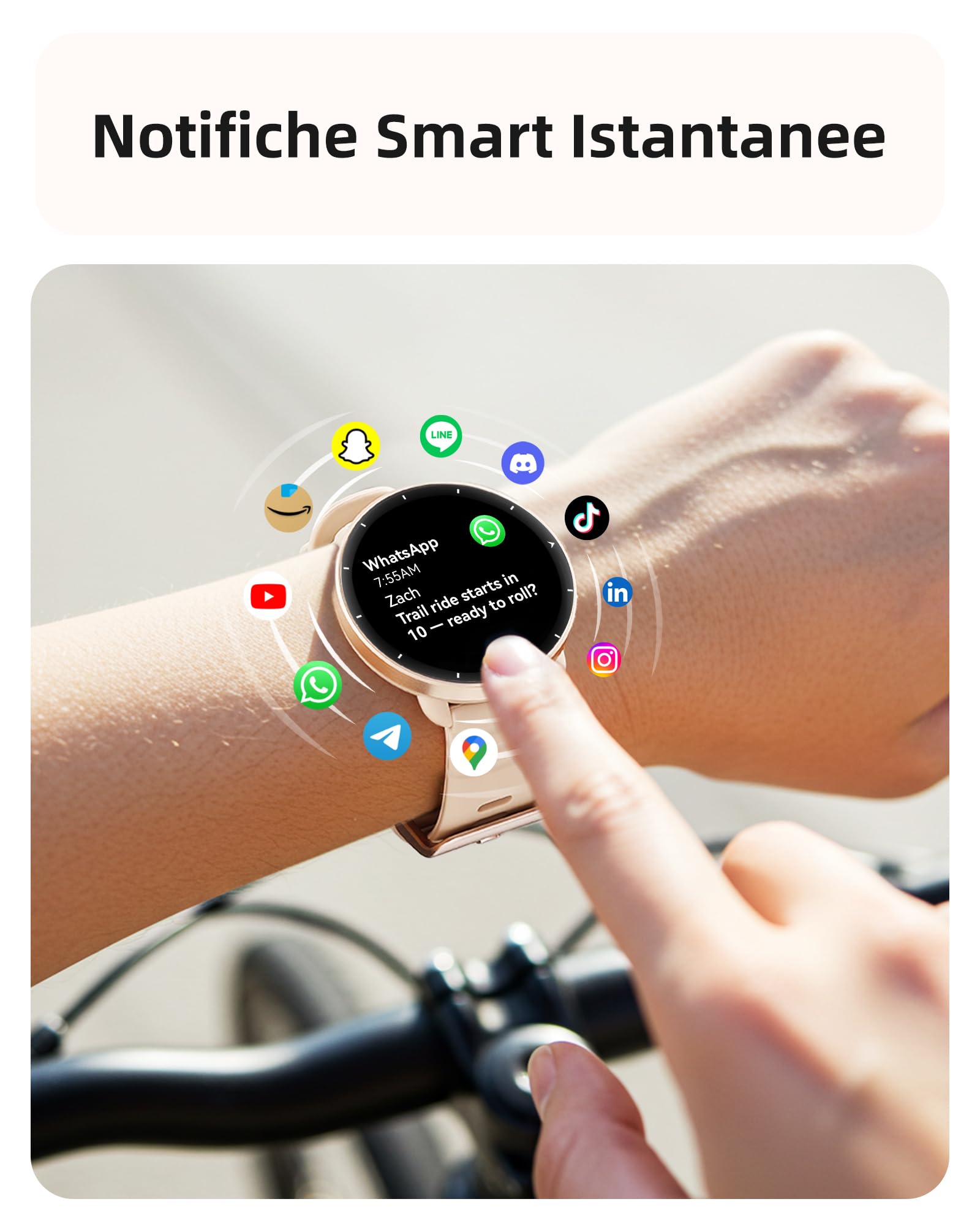 Parsonver Smartwatch Nuoto per Piscina/Acque Aperte, Orologio GPS Integrato | Orologio Smartwatch Uomo Donna con Display AMOLED, 100+ Sportive, Requenza Cardiaca Sott'acqua, Sonno