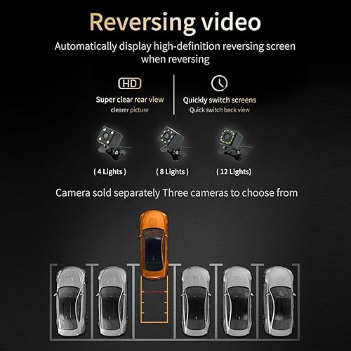 Miniatura 4 de Estéreo de coche con pantalla táctil de 7 pulgadas, reproductor MP5 Bluetooth para coche con soporte de cámara inversa LED Carplay con cable,