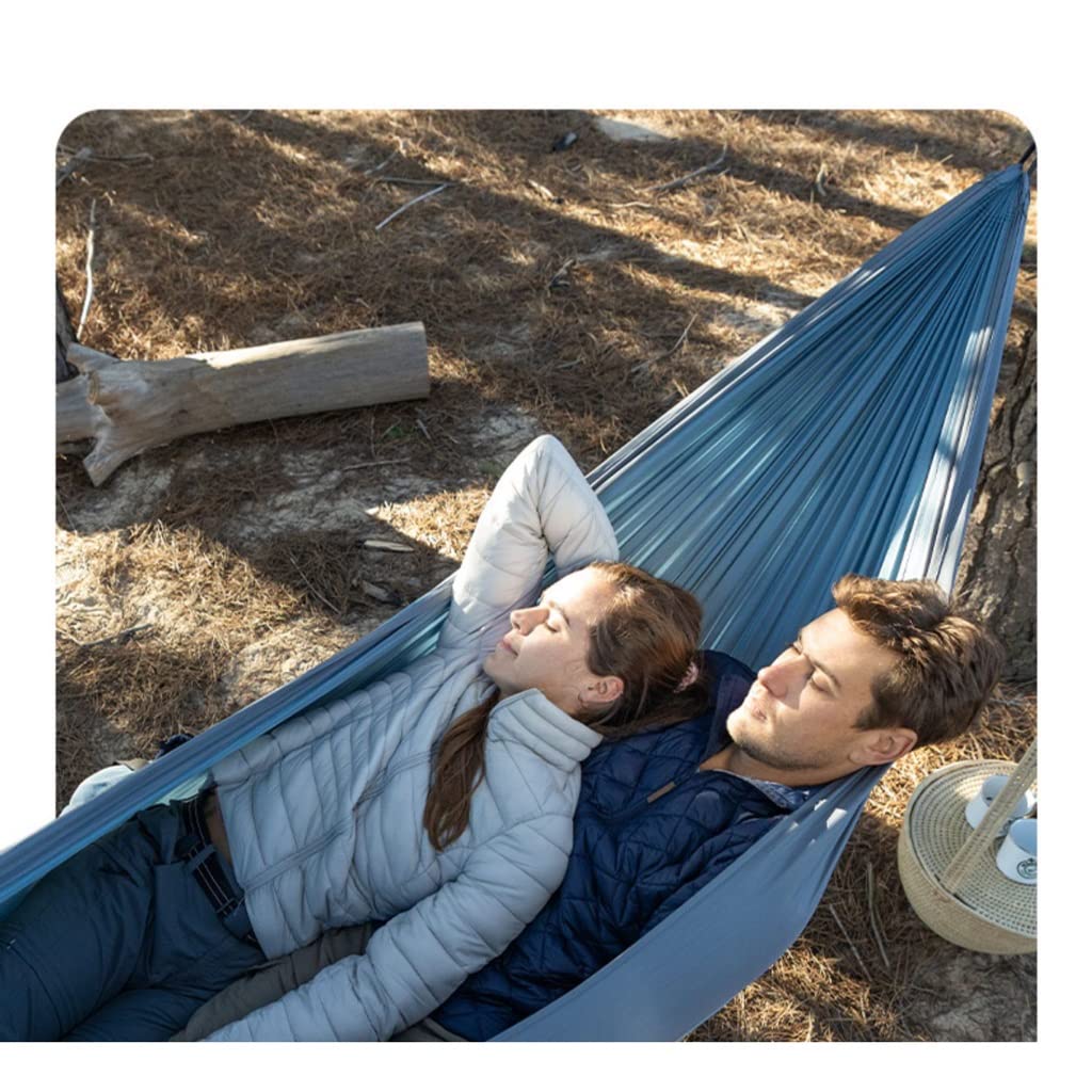 Outdoor-Hängematte Anti-Rollover Travel Camping Portable Hängematte Hängesessel Outdoor Portable Camping Reiseausrüstung (Color : Blu, Size : 290 * 148cm) Garten