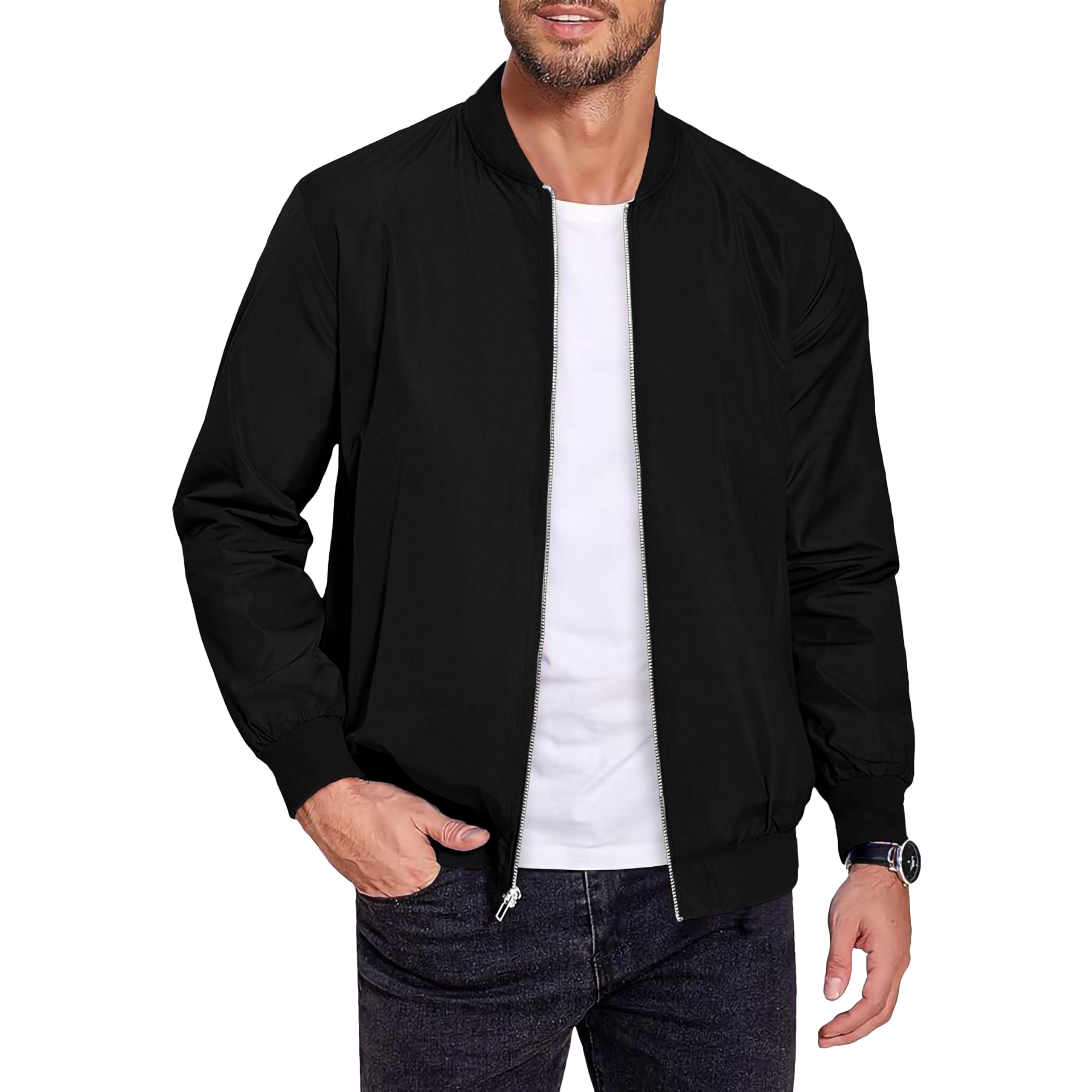 funky monkey Men's Lightweight Bomber Jackets. Zip up Casual Summer Windbreaker Water Resistant,Outdoor, Street Fashion, Stylish outfit for Boys-picture-11