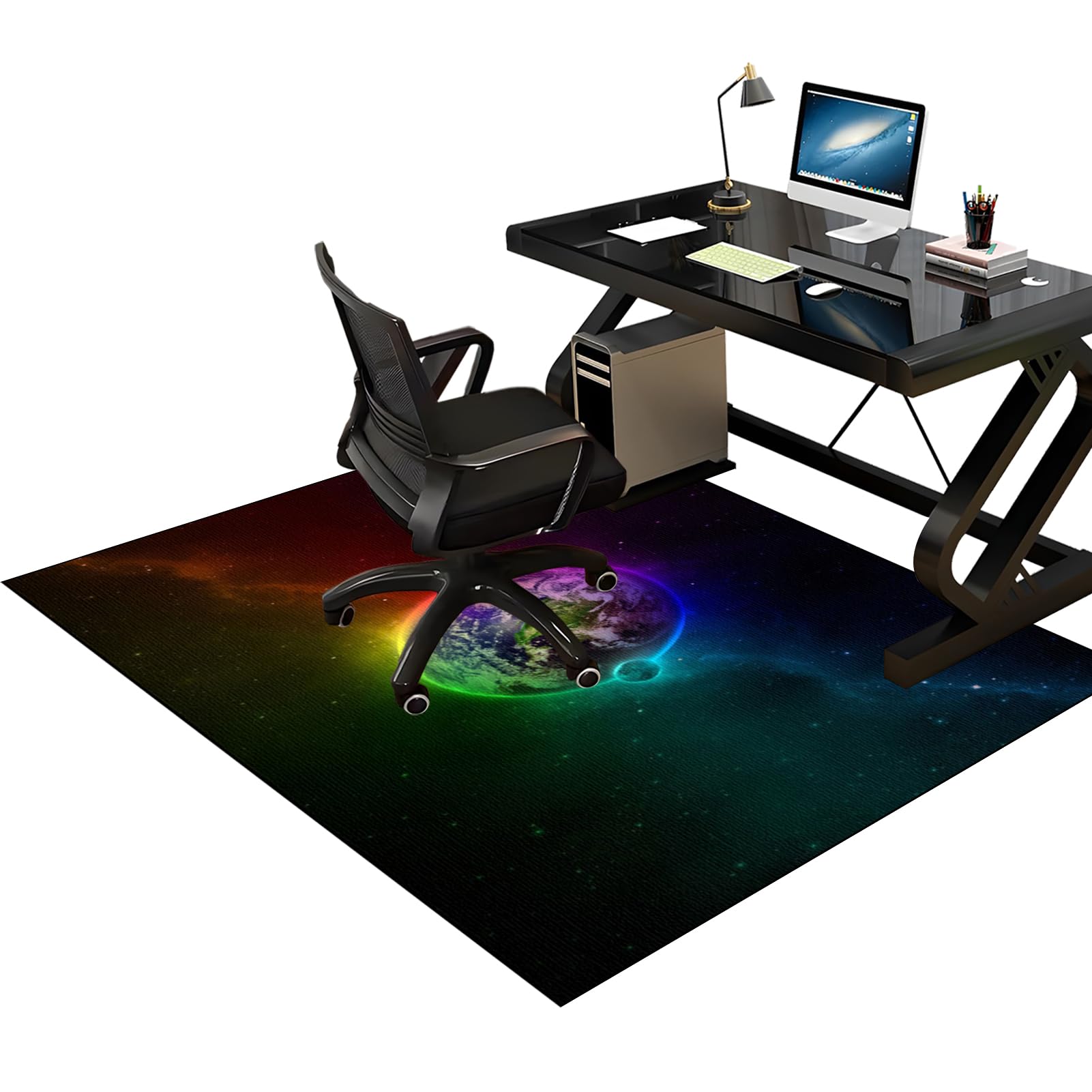 Tkuhknag Office Chair Mat for Carpet Floor Carpet Protector Chair Mat Gaming Chair Mat for Desks 100 x 140 cm Carpet Chair Mats Non-slip Protects Floors for Low and No Pile Carpeted Floors