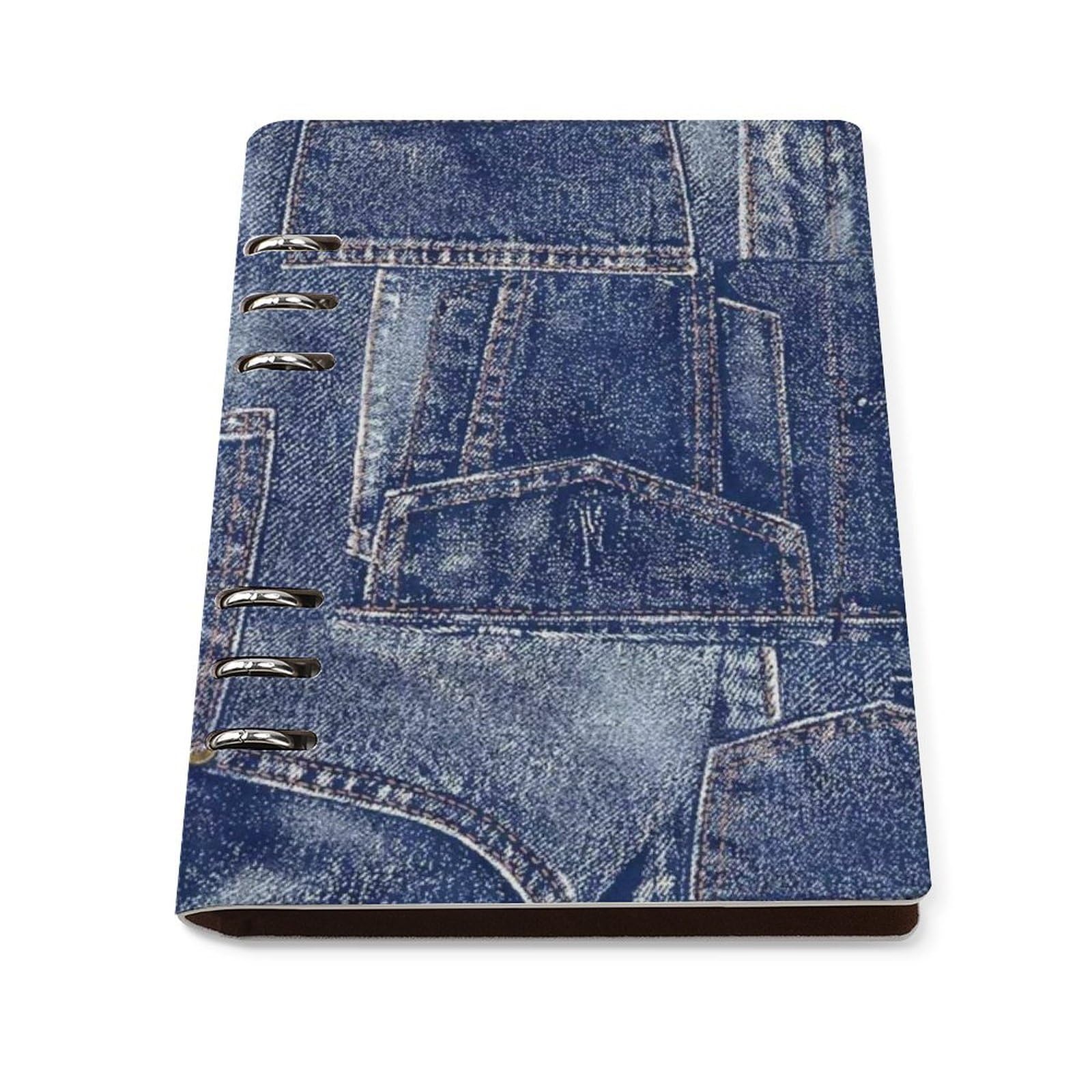 Amazon | バインダーノート デニム材質 システム手帳 ルーズリーフ