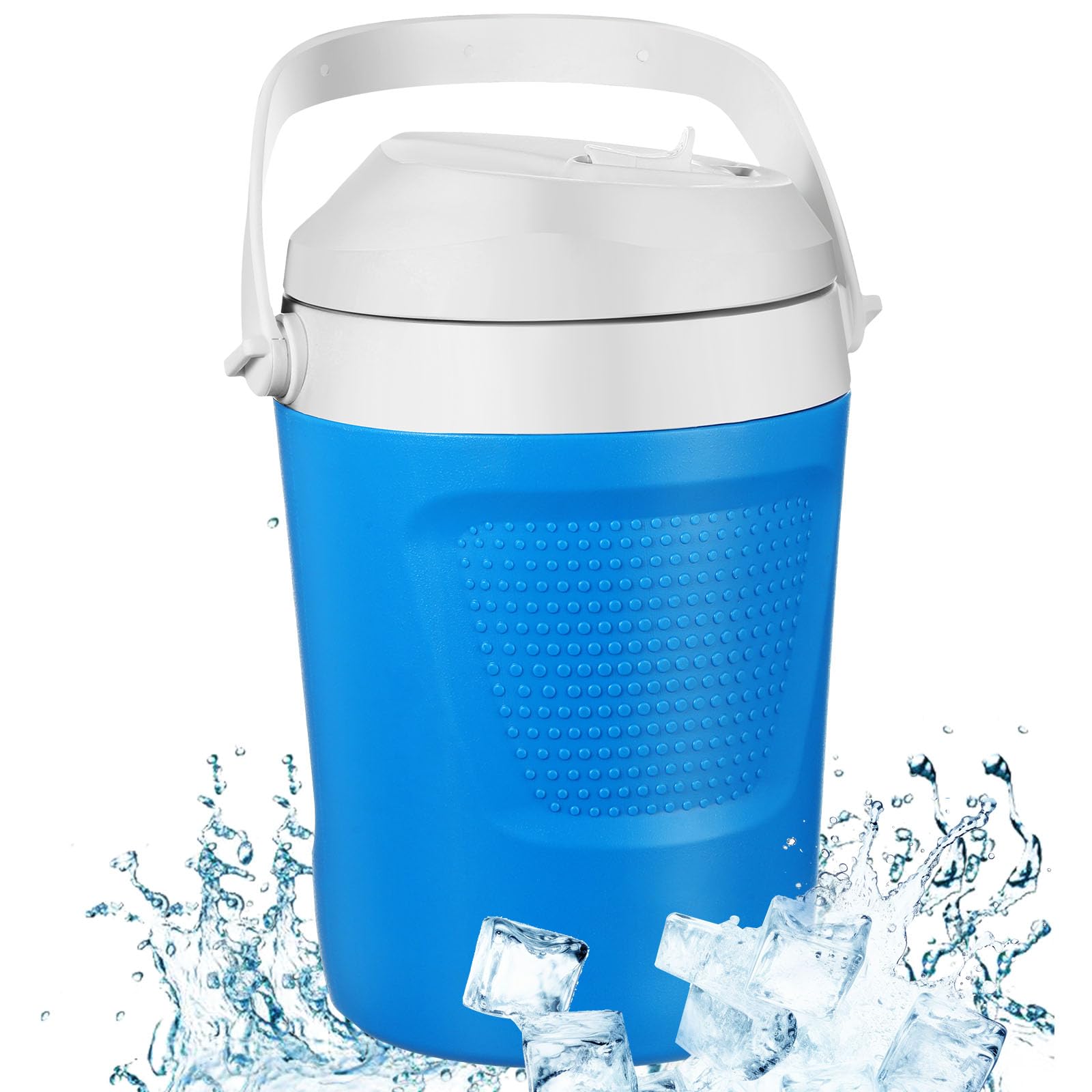 Teenyyou Jarra de agua de 1 galón con asa, botella de agua portátil para béisbol, fútbol, gimnasio, fútbol, camping, playa, deportes, portón trasero, picnic