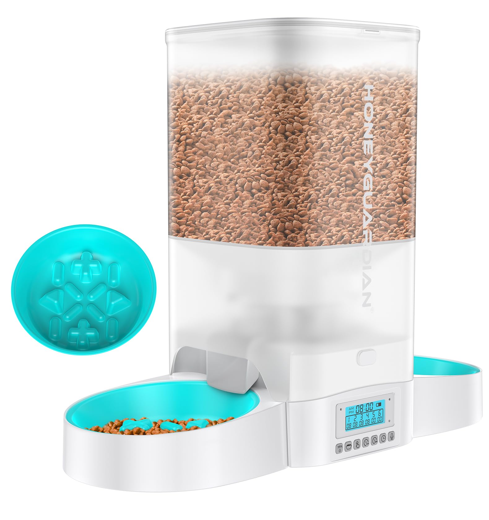 Amazon | HoneyGuaridan 自動給餌器 猫 犬 小動物 2匹用 多頭飼い 自動 