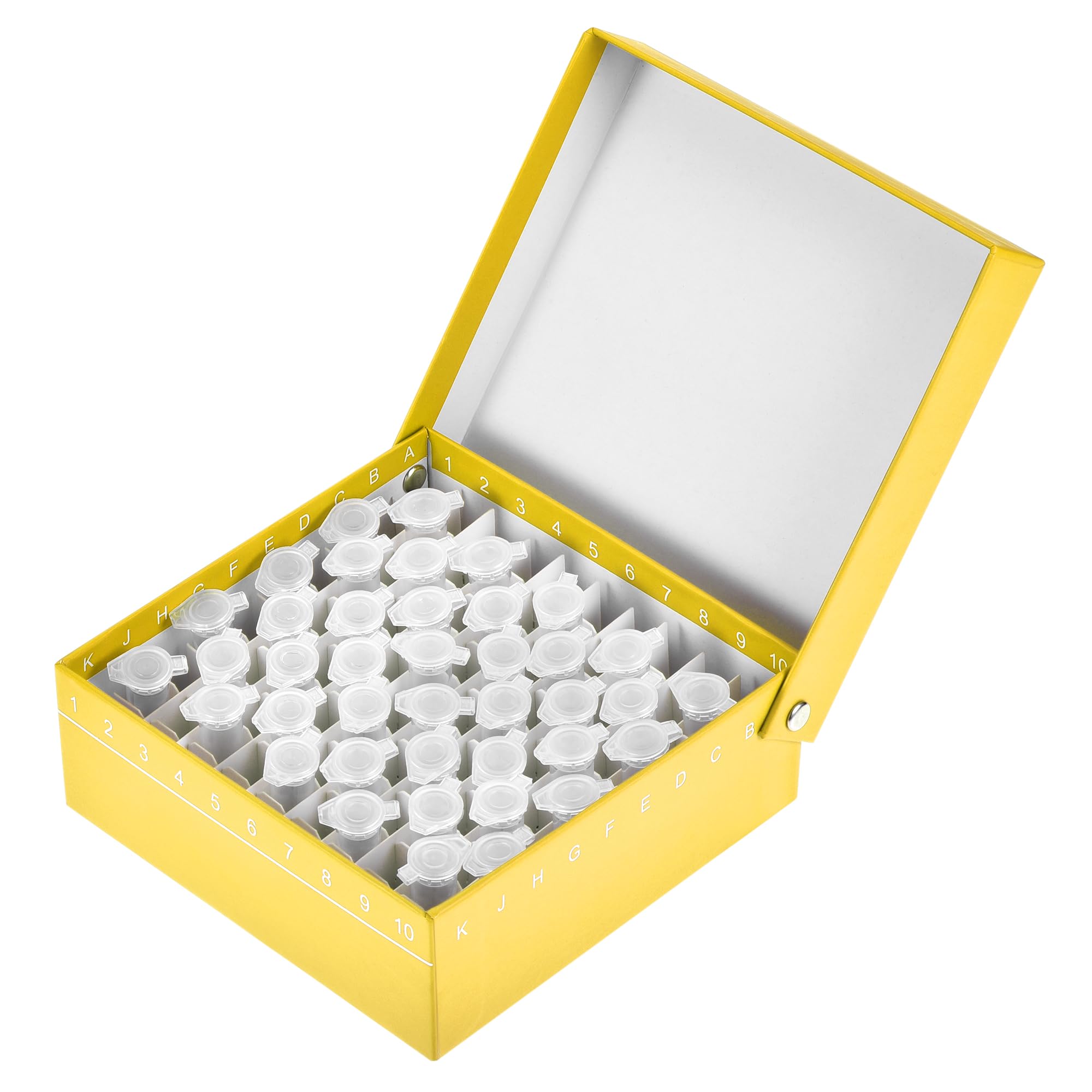 QUARKZMAN Zentrifugenröhrchen Gefrierlagerbox 100 Plätze Wasserdichter Karton Kryogenischer Halter für 1,5/1,8/2ml Mikrozentrifugenröhrchen Proben, 6in1 Set
