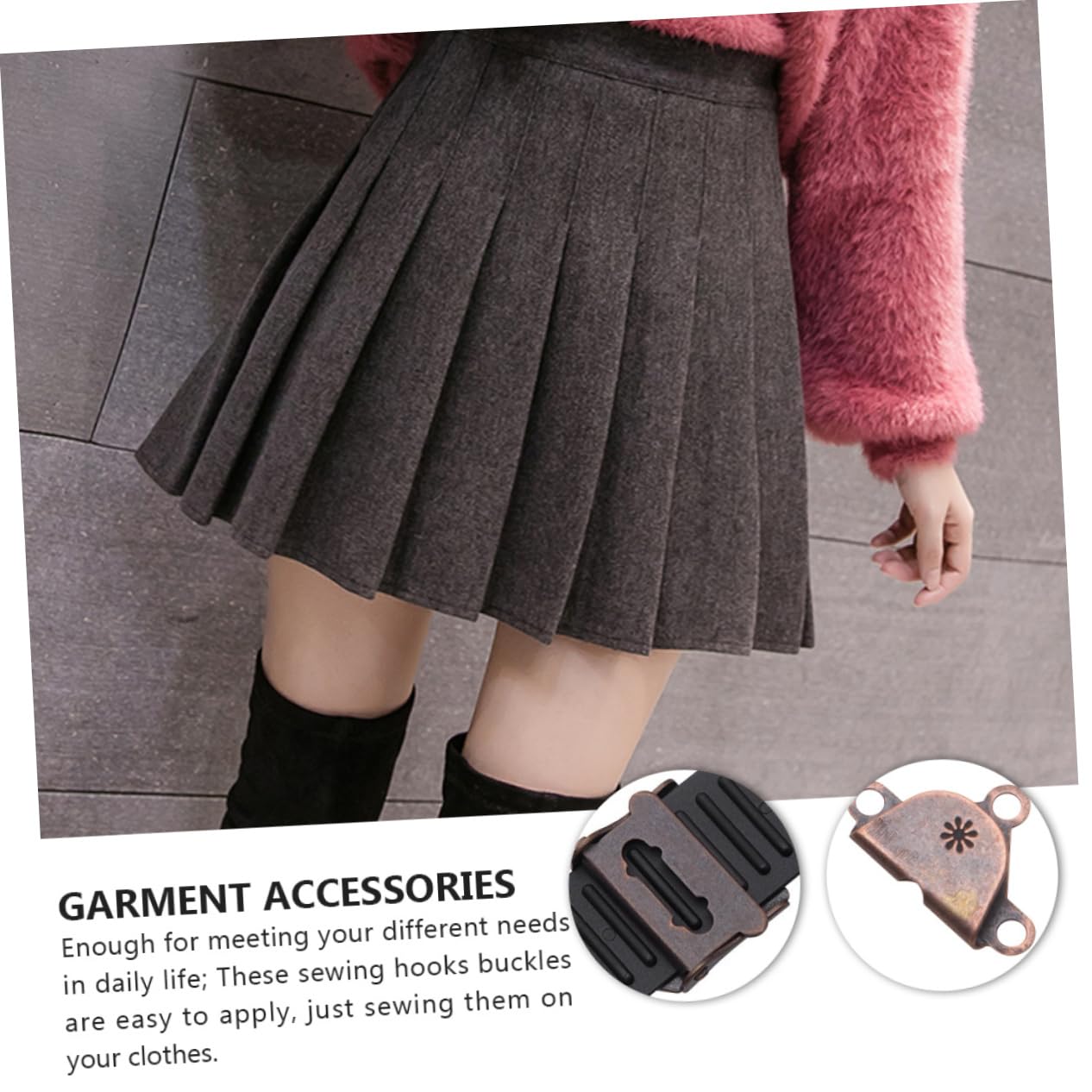 NUOBESTY 30juegos Ganchos De Pantalones Para Costura De Accesorios De Bricolaje Para Ropa Para Faldas y Material y Resistente